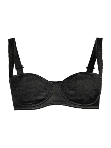Dolce & Gabbana Women's Silk & Lace Balconnette Bra | Thumbnail 1 Dolce & Gabbana Women's Silk & Lace Balconnette Bra | Thumbnail 1