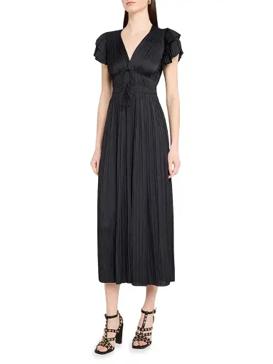 Ulla Johnson Women's Patrice Flutter-Sleeve Midi-Dress | Thumbnail 2 Ulla Johnson Women's Patrice Flutter-Sleeve Midi-Dress | Thumbnail 2