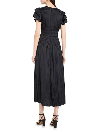 Ulla Johnson Women's Patrice Flutter-Sleeve Midi-Dress | Thumbnail 4 Ulla Johnson Women's Patrice Flutter-Sleeve Midi-Dress | Thumbnail 4