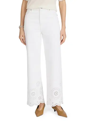 Frame Women's The Eyelet Wide-Leg Jeans - White | Thumbnail 3 Frame Women's The Eyelet Wide-Leg Jeans - White | Thumbnail 3