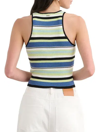 Toccin Women's Avery Racer Striped Tank - Ocean Keylime Multi | Thumbnail 5 Toccin Women's Avery Racer Striped Tank - Ocean Keylime Multi | Thumbnail 5