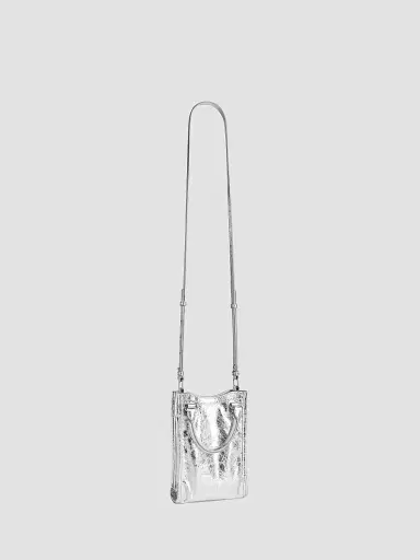 Balenciaga Women's Le City Crossbody Bag - Silver | Thumbnail 2 Balenciaga Women's Le City Crossbody Bag - Silver | Thumbnail 2