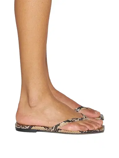 aeyde Women's Renee Snake-Embossed Leather Sandals - Hazelnut - Size 6 | Thumbnail 2 aeyde Women's Renee Snake-Embossed Leather Sandals - Hazelnut - Size 6 | Thumbnail 2