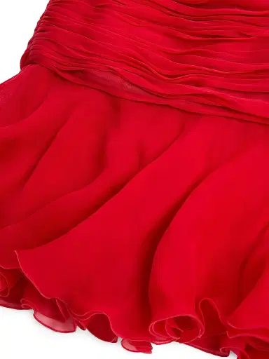 Valentino Garavani Women's Chiffon Short Dress - Red | Thumbnail 7 Valentino Garavani Women's Chiffon Short Dress - Red | Thumbnail 7