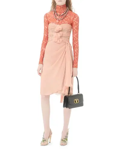 Valentino Garavani Women's Crepponne Chiffon Dress | Thumbnail 6 Valentino Garavani Women's Crepponne Chiffon Dress | Thumbnail 6