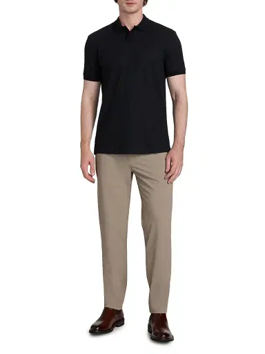 Emporio Armani Men's Chain Stitch Cotton Polo Shirt - Fancy Blue - Size XXL | Thumbnail 2 Emporio Armani Men's Chain Stitch Cotton Polo Shirt - Fancy Blue - Size XXL | Thumbnail 2