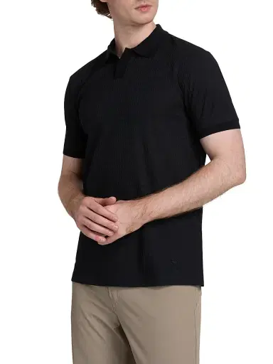 Emporio Armani Men's Chain Stitch Cotton Polo Shirt - Fancy Blue - Size XXL | Thumbnail 4 Emporio Armani Men's Chain Stitch Cotton Polo Shirt - Fancy Blue - Size XXL | Thumbnail 4