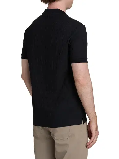 Emporio Armani Men's Chain Stitch Cotton Polo Shirt - Fancy Blue - Size XXL | Thumbnail 5 Emporio Armani Men's Chain Stitch Cotton Polo Shirt - Fancy Blue - Size XXL | Thumbnail 5
