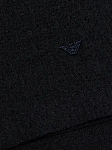 Emporio Armani Men's Chain Stitch Cotton Polo Shirt - Fancy Blue - Size XXL | Thumbnail 7 Emporio Armani Men's Chain Stitch Cotton Polo Shirt - Fancy Blue - Size XXL | Thumbnail 7