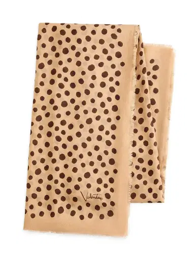 Valentino Garavani Women's Dalmatian and Extra Dot polka Dot Headband in Cotton and Silk - Beige Multi | Thumbnail 1 Valentino Garavani Women's Dalmatian and Extra Dot polka Dot Headband in Cotton and Silk - Beige Multi | Thumbnail 1