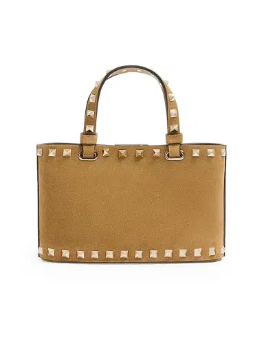 Valentino Garavani Women's Rockstud Mini Suede Top Handle Bag - Havana Beige | Thumbnail 4 Valentino Garavani Women's Rockstud Mini Suede Top Handle Bag - Havana Beige | Thumbnail 4