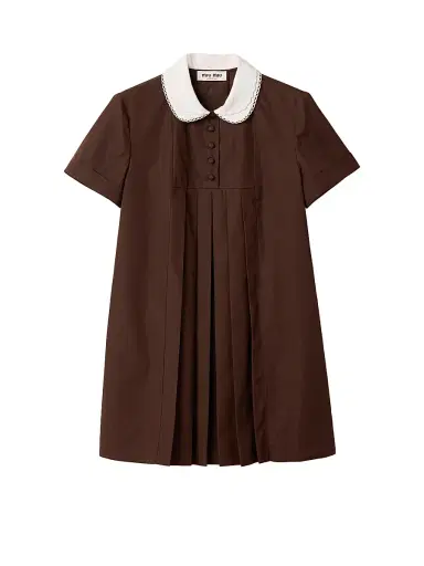 Miu Miu Women's Poplin Dress | Thumbnail 1 Miu Miu Women's Poplin Dress | Thumbnail 1