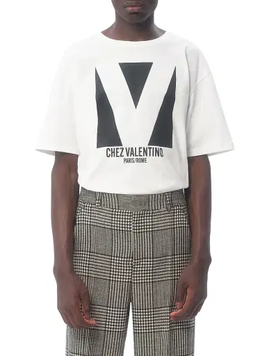 Valentino Garavani Men's Cotton T-Shirt with Chez Print - | Thumbnail 2 Valentino Garavani Men's Cotton T-Shirt with Chez Print - | Thumbnail 2