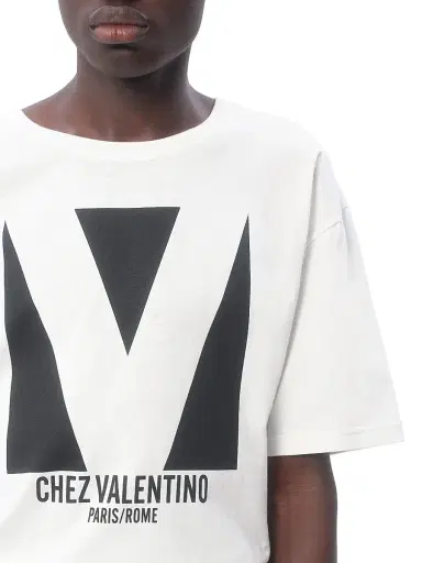 Valentino Garavani Men's Cotton T-Shirt with Chez Print - | Thumbnail 6 Valentino Garavani Men's Cotton T-Shirt with Chez Print - | Thumbnail 6