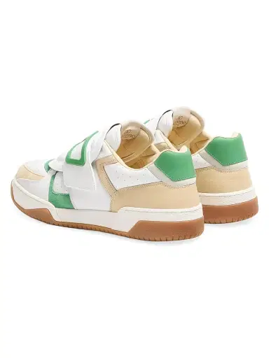Valentino Garavani Men's Joie De Jouer Low Top Sneaker in Nappa Calfskin - White Shell Green | Thumbnail 3 Valentino Garavani Men's Joie De Jouer Low Top Sneaker in Nappa Calfskin - White Shell Green | Thumbnail 3