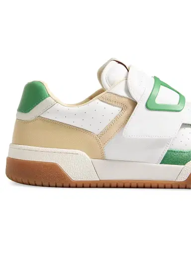 Valentino Garavani Men's Joie De Jouer Low Top Sneaker in Nappa Calfskin - White Shell Green | Thumbnail 6 Valentino Garavani Men's Joie De Jouer Low Top Sneaker in Nappa Calfskin - White Shell Green | Thumbnail 6