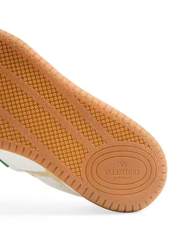 Valentino Garavani Men's Joie De Jouer Low Top Sneaker in Nappa Calfskin - White Shell Green | Thumbnail 7 Valentino Garavani Men's Joie De Jouer Low Top Sneaker in Nappa Calfskin - White Shell Green | Thumbnail 7