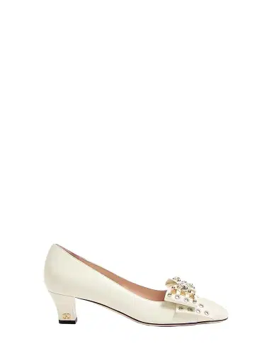 Valentino Women's Bowow 45MM Pumps in Kidskin with Studs | Thumbnail 1 Valentino Women's Bowow 45MM Pumps in Kidskin with Studs | Thumbnail 1