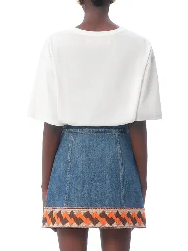 Valentino Garavani Women's Jersey Cotton T-Shirt with Chez Valentino Print | Thumbnail 4 Valentino Garavani Women's Jersey Cotton T-Shirt with Chez Valentino Print | Thumbnail 4