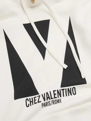 Valentino Garavani Men's Cotton Hooded Sweatshirt with Chez Print - | Thumbnail 7 Valentino Garavani Men's Cotton Hooded Sweatshirt with Chez Print - | Thumbnail 7