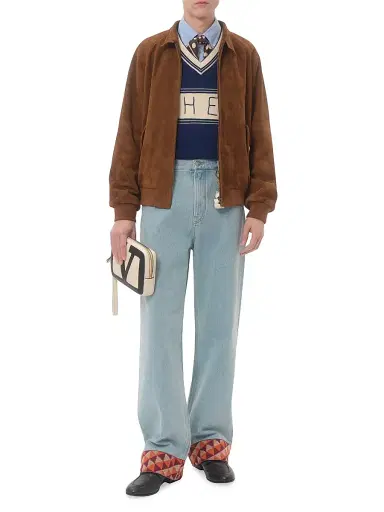 Valentino Garavani Men's Suede Jacket - Brown | Thumbnail 7 Valentino Garavani Men's Suede Jacket - Brown | Thumbnail 7