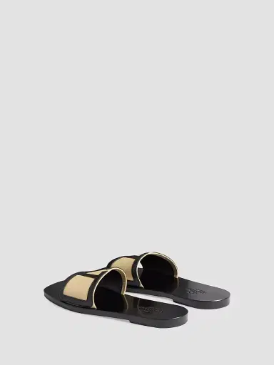 Valentino Garavani Men's Viva Superstar Slide Sandals in Nappa Leather - Butter Black | Thumbnail 3 Valentino Garavani Men's Viva Superstar Slide Sandals in Nappa Leather - Butter Black | Thumbnail 3
