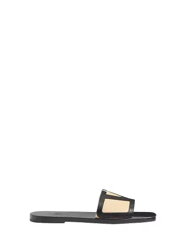 Valentino Garavani Men's Viva Superstar Slide Sandals in Nappa Leather - Butter Black | Thumbnail 1 Valentino Garavani Men's Viva Superstar Slide Sandals in Nappa Leather - Butter Black | Thumbnail 1