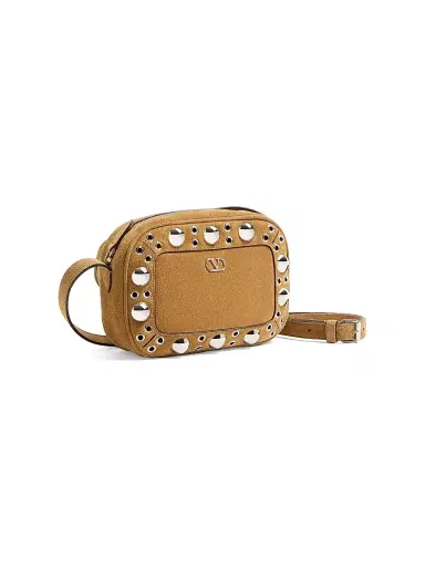 Valentino Garavani Men's Nellcôte Suede Shoulder Bag - Havana Beige | Thumbnail 4 Valentino Garavani Men's Nellcôte Suede Shoulder Bag - Havana Beige | Thumbnail 4