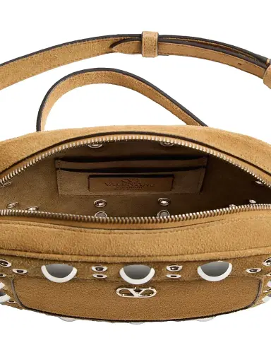 Valentino Garavani Men's Nellcôte Suede Shoulder Bag - Havana Beige | Thumbnail 7 Valentino Garavani Men's Nellcôte Suede Shoulder Bag - Havana Beige | Thumbnail 7
