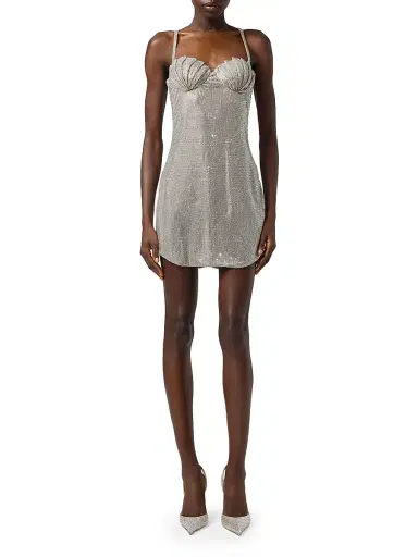 Giuseppe Di Morabito Women's Act II: The Fall Of Icarus Crystal Hotfix Minidress - Crystal | Thumbnail 2 Giuseppe Di Morabito Women's Act II: The Fall Of Icarus Crystal Hotfix Minidress - Crystal | Thumbnail 2
