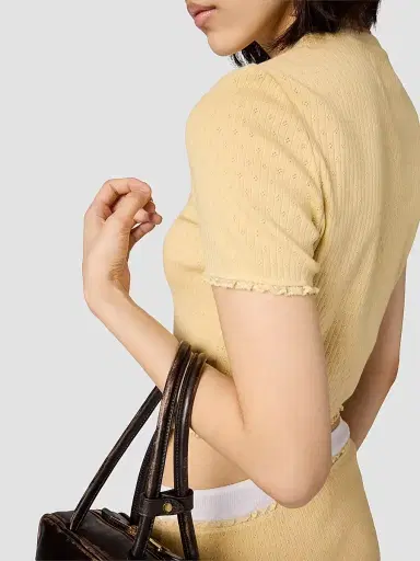 Miu Miu Women's Garment-Dyed Cotton Top - Yellow | Thumbnail 5 Miu Miu Women's Garment-Dyed Cotton Top - Yellow | Thumbnail 5