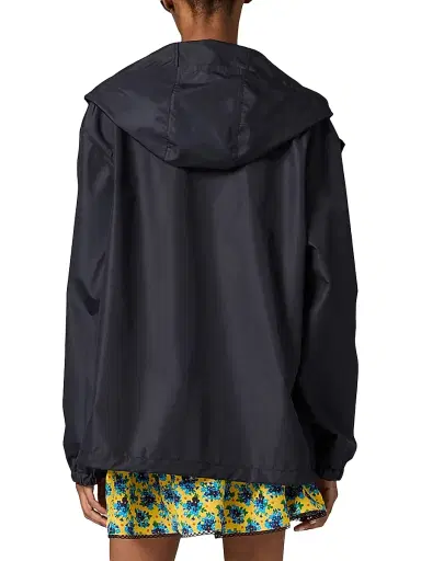 Miu Miu Women's Technical Fabric Blouson Jacket - Blue | Thumbnail 3 Miu Miu Women's Technical Fabric Blouson Jacket - Blue | Thumbnail 3
