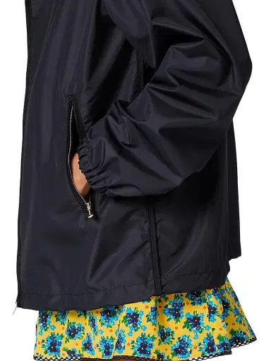 Miu Miu Women's Technical Fabric Blouson Jacket - Blue | Thumbnail 4 Miu Miu Women's Technical Fabric Blouson Jacket - Blue | Thumbnail 4