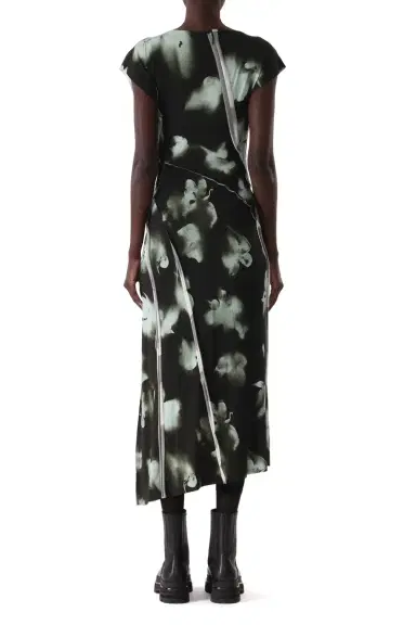 Jason Wu Collection BLURRED FLORAL DRAPED JERSEY DRESS | Thumbnail 6 Jason Wu Collection BLURRED FLORAL DRAPED JERSEY DRESS | Thumbnail 6