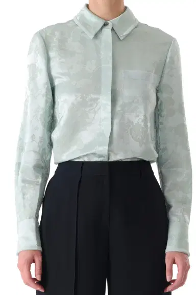 Jason Wu Collection FLORAL SATIN JACQUARD BUTTON-UP SHIRT | Thumbnail 5 Jason Wu Collection FLORAL SATIN JACQUARD BUTTON-UP SHIRT | Thumbnail 5