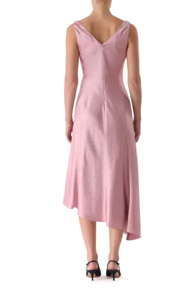 Jason Wu Collection PLUNGING COWL WASHED TWILL BIAS FLARED MIDI DRESS | Thumbnail 4 Jason Wu Collection PLUNGING COWL WASHED TWILL BIAS FLARED MIDI DRESS | Thumbnail 4