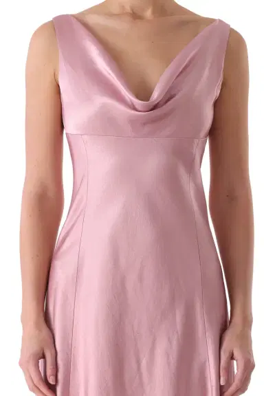 Jason Wu Collection PLUNGING COWL WASHED TWILL BIAS FLARED MIDI DRESS | Thumbnail 5 Jason Wu Collection PLUNGING COWL WASHED TWILL BIAS FLARED MIDI DRESS | Thumbnail 5