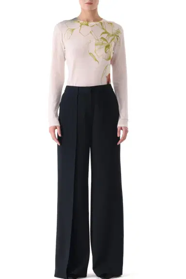 Jason Wu Collection SHADOW FLORAL MERINO WOOL CREW NECK SWEATER | Thumbnail 2 Jason Wu Collection SHADOW FLORAL MERINO WOOL CREW NECK SWEATER | Thumbnail 2