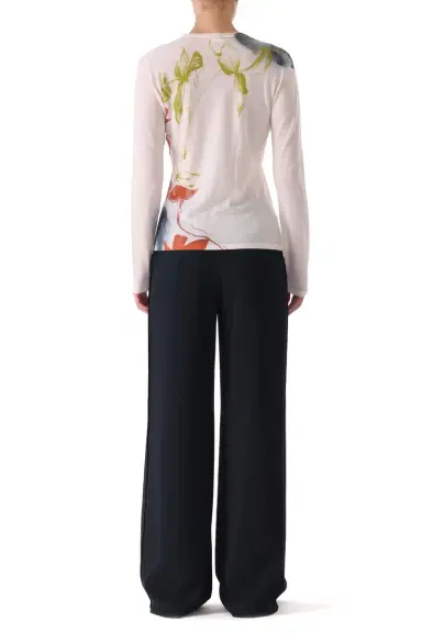 Jason Wu Collection SHADOW FLORAL MERINO WOOL CREW NECK SWEATER | Thumbnail 5 Jason Wu Collection SHADOW FLORAL MERINO WOOL CREW NECK SWEATER | Thumbnail 5