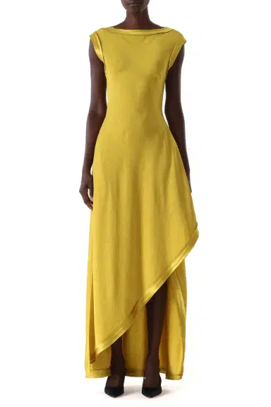 Jason Wu Collection WASHED TWILL ASYMMETRICAL GOWN | Thumbnail 3 Jason Wu Collection WASHED TWILL ASYMMETRICAL GOWN | Thumbnail 3