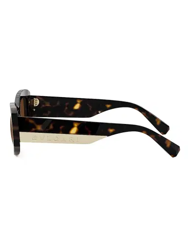 BVLGARI Women's Roma 54MM Geometric Sunglasses - Brown Havana Tan | Thumbnail 3 BVLGARI Women's Roma 54MM Geometric Sunglasses - Brown Havana Tan | Thumbnail 3