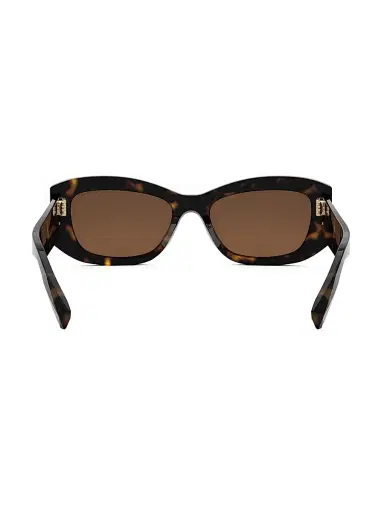 BVLGARI Women's Roma 54MM Geometric Sunglasses - Brown Havana Tan | Thumbnail 5 BVLGARI Women's Roma 54MM Geometric Sunglasses - Brown Havana Tan | Thumbnail 5