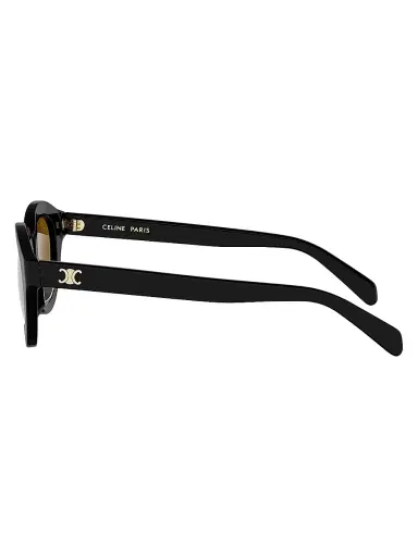 Celine Women's Triomphe Mini 47MM Oval Sunglasses - Shiny Black Roviex | Thumbnail 3 Celine Women's Triomphe Mini 47MM Oval Sunglasses - Shiny Black Roviex | Thumbnail 3