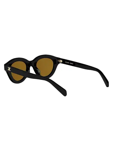 Celine Women's Triomphe Mini 47MM Oval Sunglasses - Shiny Black Roviex | Thumbnail 4 Celine Women's Triomphe Mini 47MM Oval Sunglasses - Shiny Black Roviex | Thumbnail 4