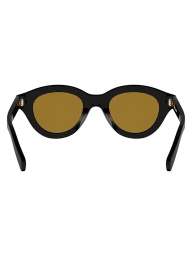 Celine Women's Triomphe Mini 47MM Oval Sunglasses - Shiny Black Roviex | Thumbnail 5 Celine Women's Triomphe Mini 47MM Oval Sunglasses - Shiny Black Roviex | Thumbnail 5
