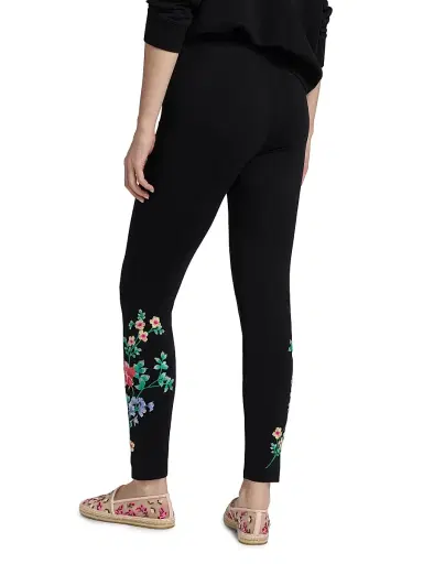 Johnny Was Women's Celiora Embroidered Cotton-Blend Leggings | Thumbnail 5 Johnny Was Women's Celiora Embroidered Cotton-Blend Leggings | Thumbnail 5
