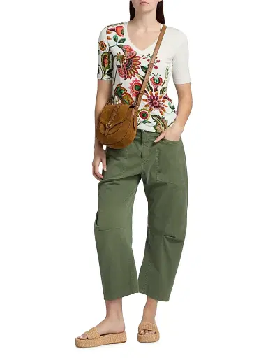 Johnny Was Women's JanieFloral Fitted Cotton T-Shirt - Valley Of The Fleurs | Thumbnail 2 Johnny Was Women's JanieFloral Fitted Cotton T-Shirt - Valley Of The Fleurs | Thumbnail 2