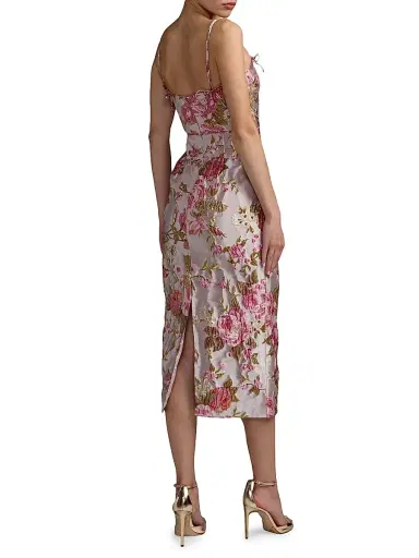 Mac Duggal Women's Petite Floral Brocade Cocktail Dress - Pink Multi Petite 12 | Thumbnail 2 Mac Duggal Women's Petite Floral Brocade Cocktail Dress - Pink Multi Petite 12 | Thumbnail 2