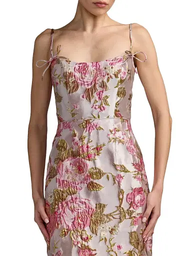 Mac Duggal Women's Petite Floral Brocade Cocktail Dress - Pink Multi Petite 12 | Thumbnail 3 Mac Duggal Women's Petite Floral Brocade Cocktail Dress - Pink Multi Petite 12 | Thumbnail 3