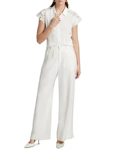 Generation Love Women's Felice Guipure Lace-Sleeve Blouse - White | Thumbnail 2 Generation Love Women's Felice Guipure Lace-Sleeve Blouse - White | Thumbnail 2
